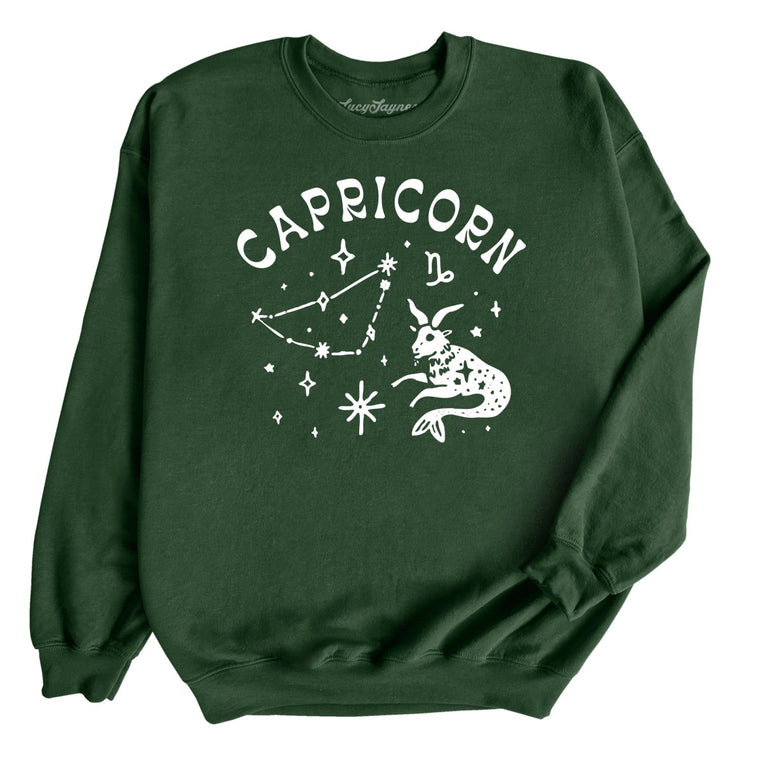 Capricorn - Forest Green - Unisex Sweatshirt
