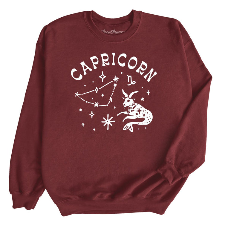Capricorn - Maroon - Unisex Sweatshirt