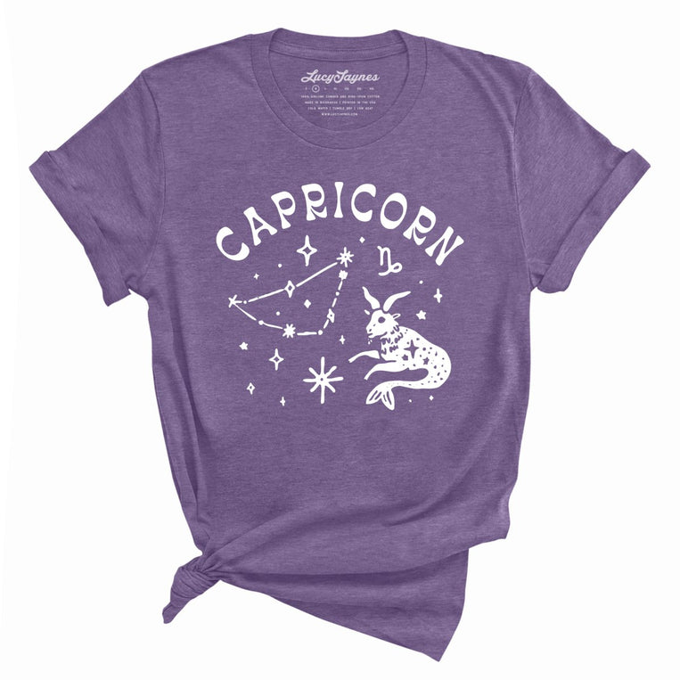 Capricorn - Heather Purple - Unisex T-Shirt