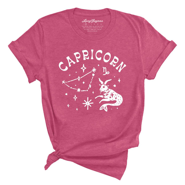 Capricorn - Heather Raspberry - Unisex T-Shirt