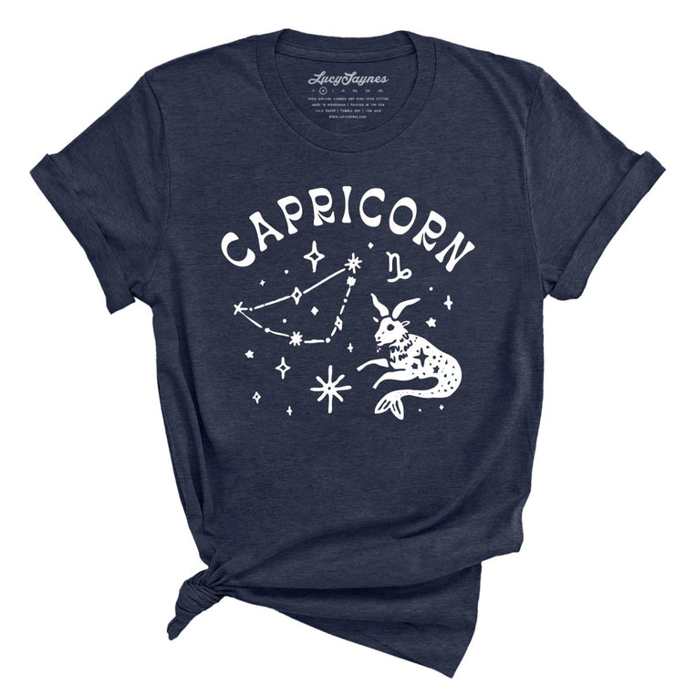 Capricorn - Heather Midnight Navy - Unisex T-Shirt