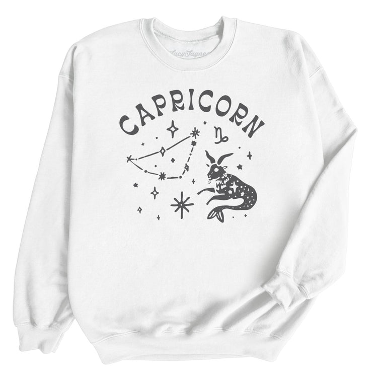 Capricorn - White - Unisex Sweatshirt