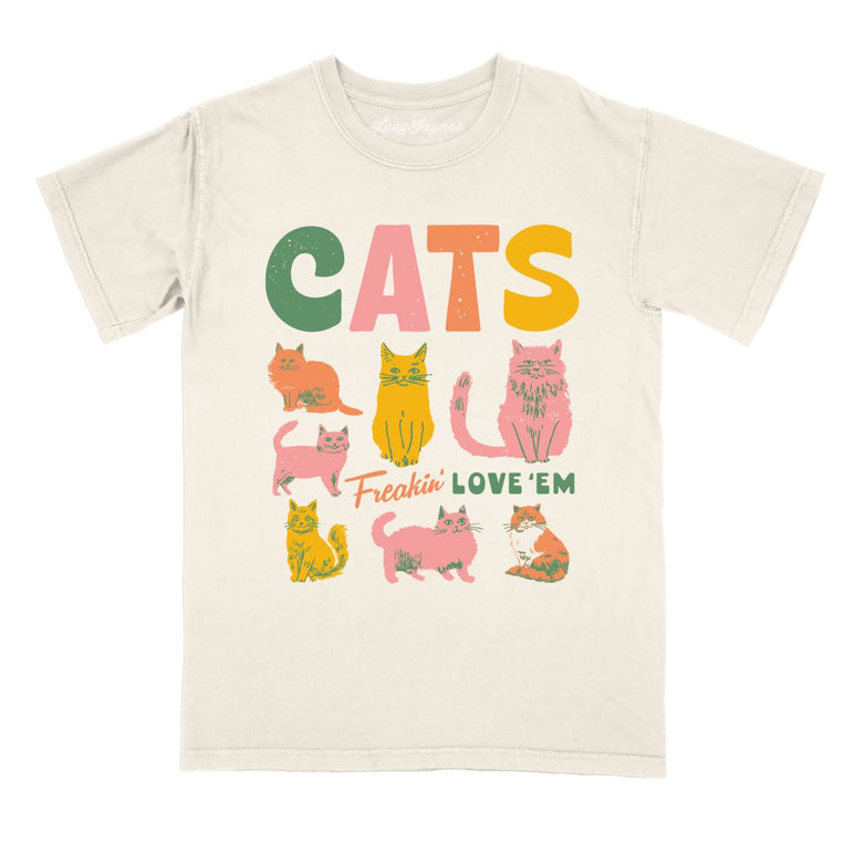 Cats Freakin' Love 'Em - Ivory - Comfort Colors Tee