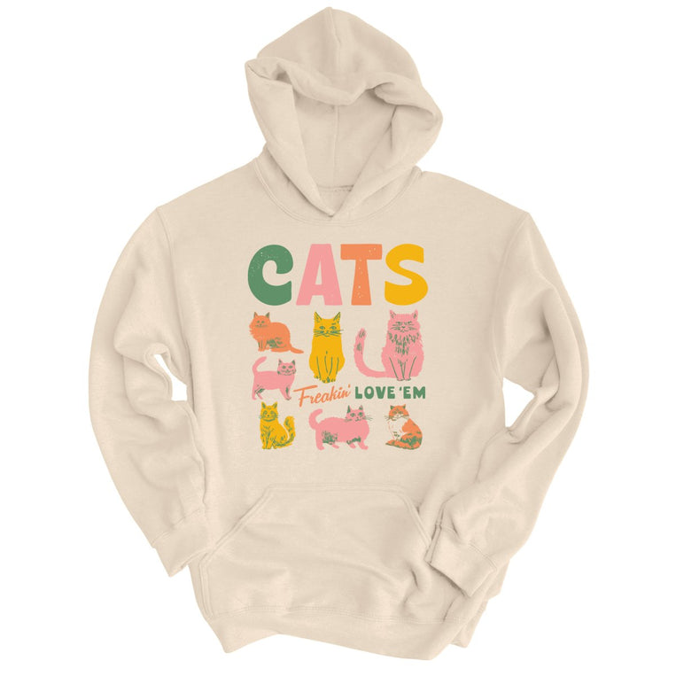 Cats Freakin' Love 'Em - Sand - Unisex Hoodie