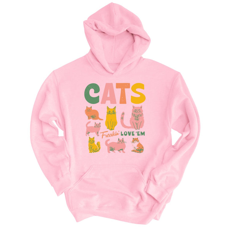 Cats Freakin' Love 'Em - Light Pink - Unisex Hoodie