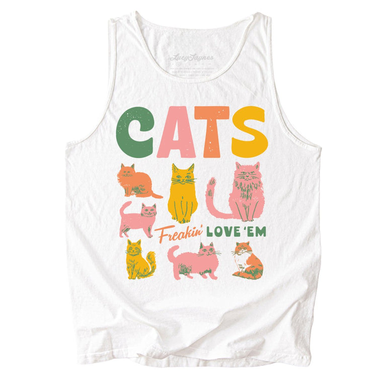 Cats Freakin' Love 'Em Comfort Colors Graphic Tank Top