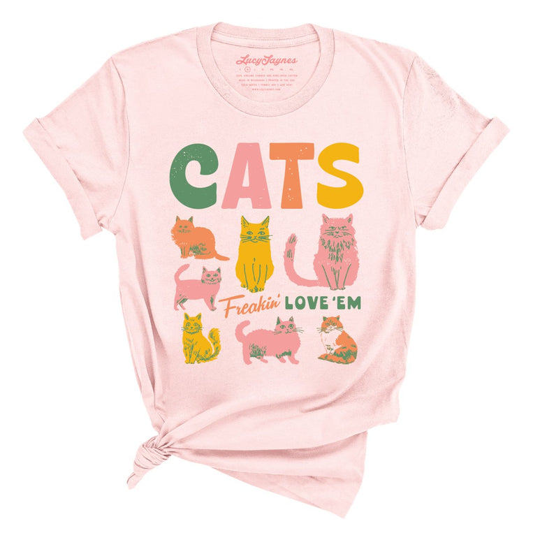 Cats Freakin' Love 'Em - Soft Pink - Unisex T-Shirt
