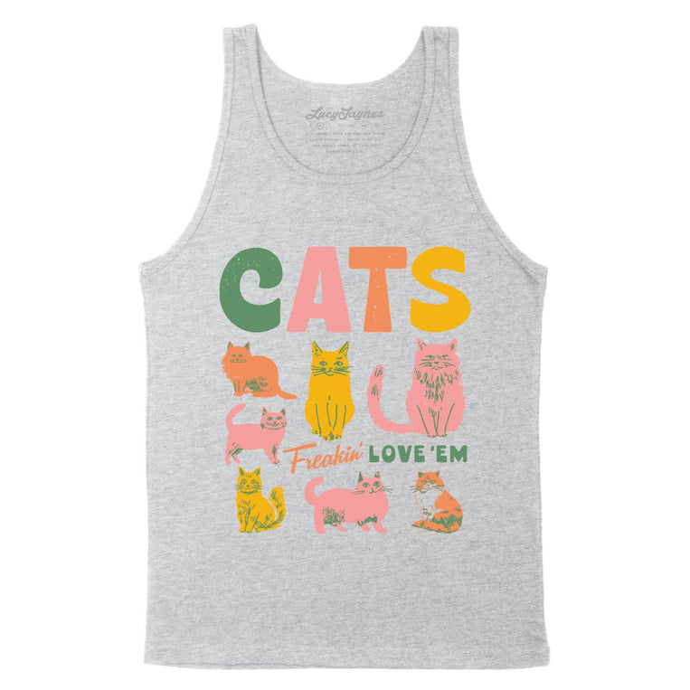 Cats Freakin' Love 'Em - Athletic Heather - Unisex Tank Top