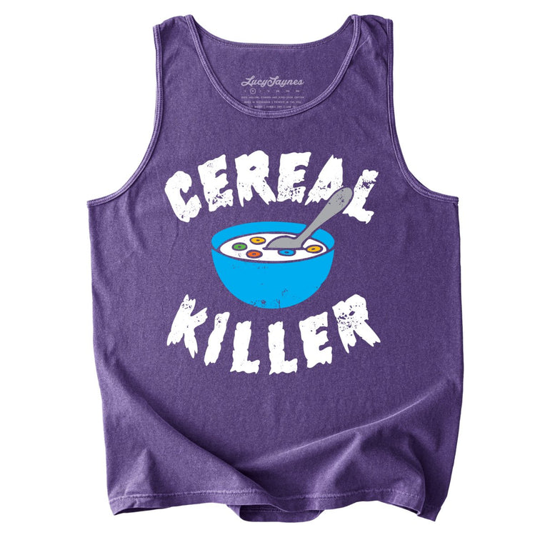Cereal Killer Comfort Colors Graphic Tank Top - Grape
