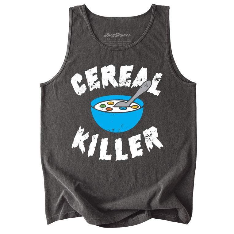 Cereal Killer Comfort Colors Graphic Tank Top - Pepper