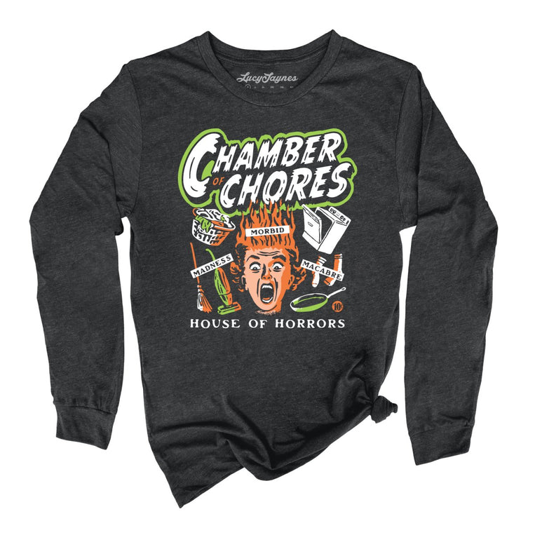 Chamber Of Chores - Dark Grey Heather - Unisex Long Sleeve T-Shirt