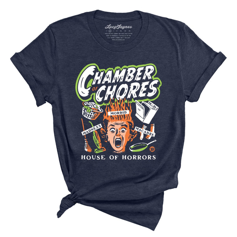 Chamber Of Chores - Heather Midnight Navy - Unisex T-Shirt