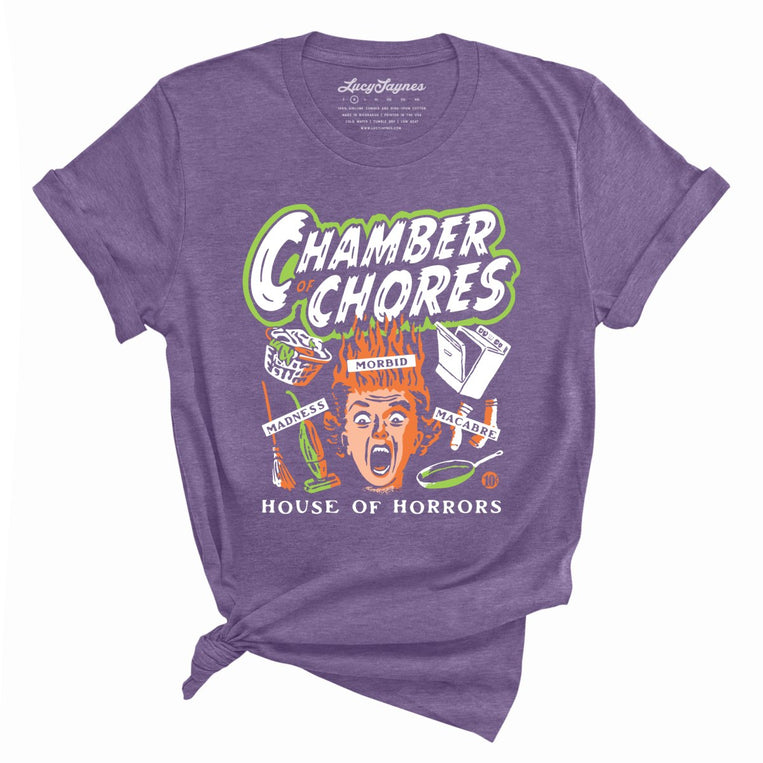 Chamber Of Chores - Heather Purple - Unisex T-Shirt