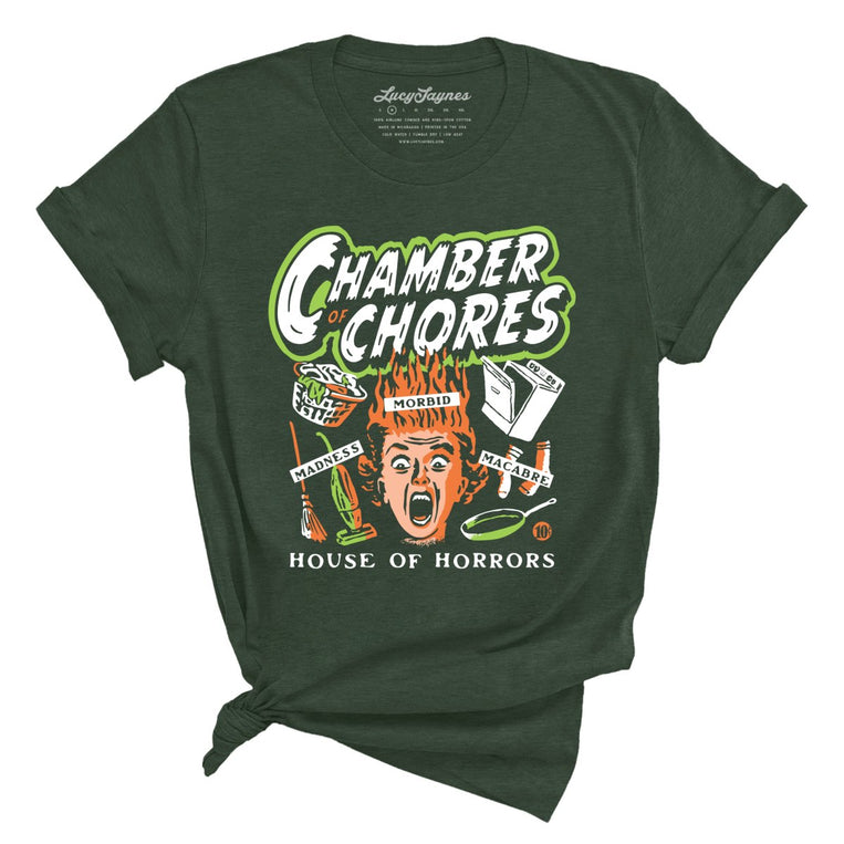 Chamber Of Chores - Heather Forest - Unisex T-Shirt