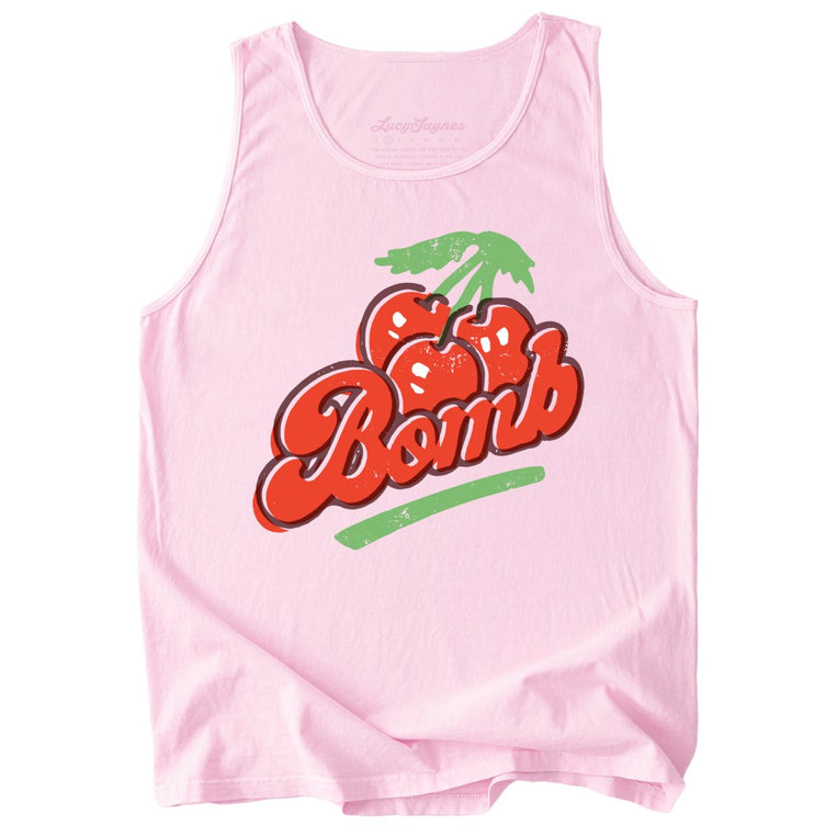 Cherry Bomb Comfort Colors Graphic Tank Top - Blossom