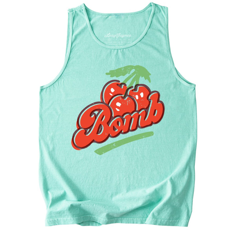 Cherry Bomb Comfort Colors Graphic Tank Top - Island Reef