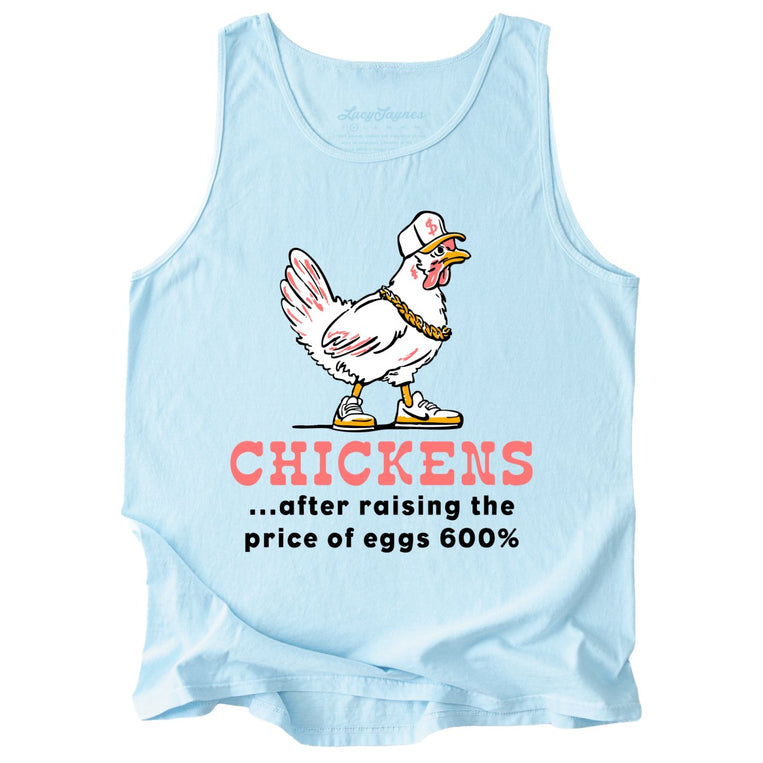 Chickens After Raising The Price of Eggs Comfort Colors Graphic Tank Top