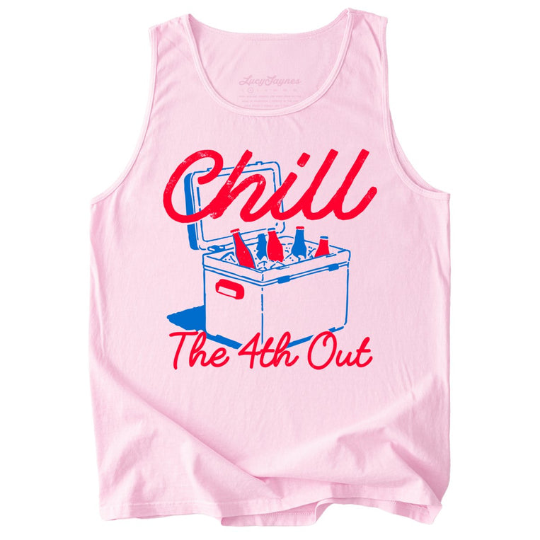 Chill The 4th Out Comfort Colors Graphic Tank Top - Blossom