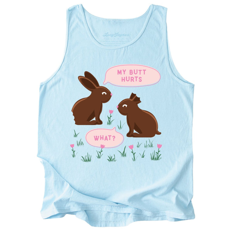 Chocolate Bunnies Comfort Colors Graphic Tank Top - Chambray