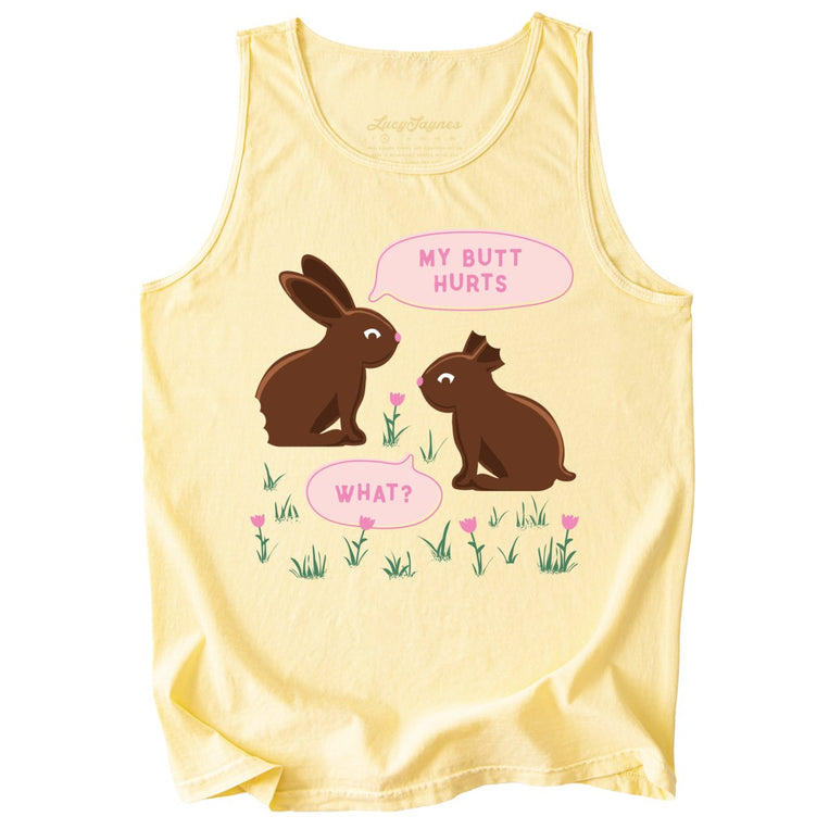 Chocolate Bunnies Comfort Colors Graphic Tank Top - Butter