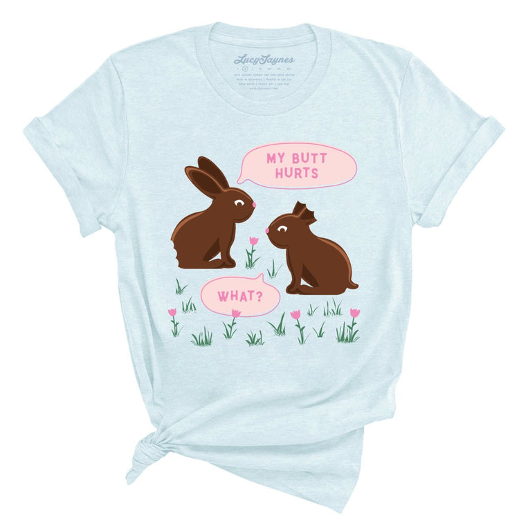 Chocolate Bunnies - Heather Ice Blue - Unisex T-Shirt