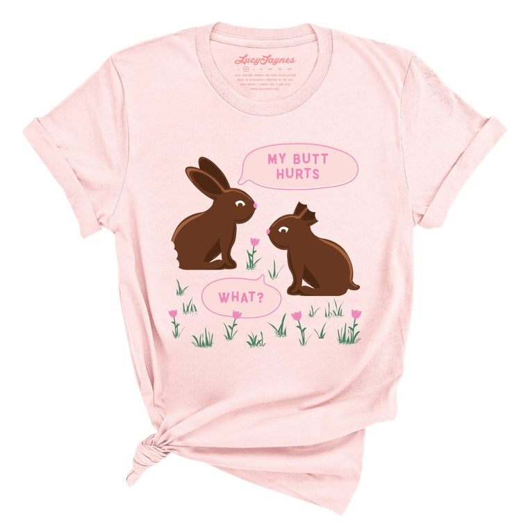 Chocolate Bunnies - Soft Pink - Unisex T-Shirt