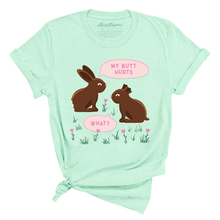 Chocolate Bunnies - Heather Mint - Full Front