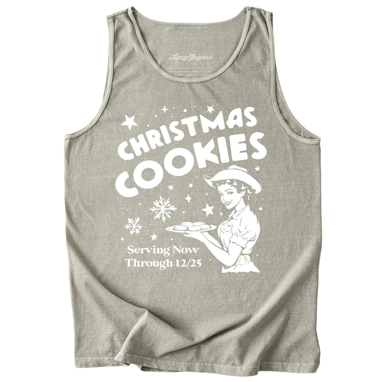 Christmas Cookies Comfort Colors Graphic Tank Top - Sandstone