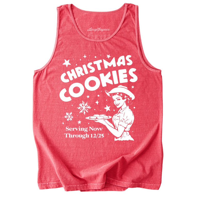 Christmas Cookies Comfort Colors Graphic Tank Top - Watermelon