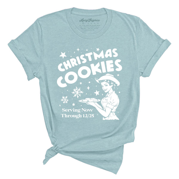 Christmas Cookies - Heather Prism Dusty Blue - Front