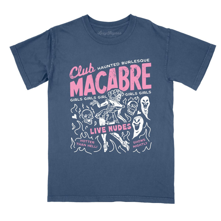 Club Macabre - Denim - Comfort Colors Tee