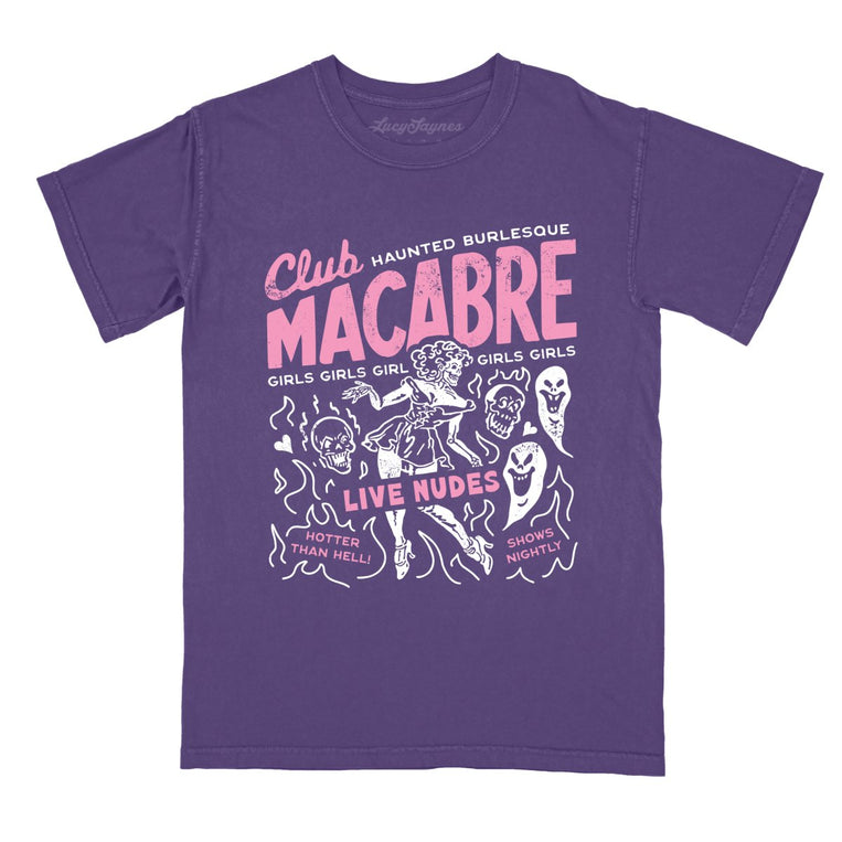 Club Macabre - Grape - Comfort Colors Tee