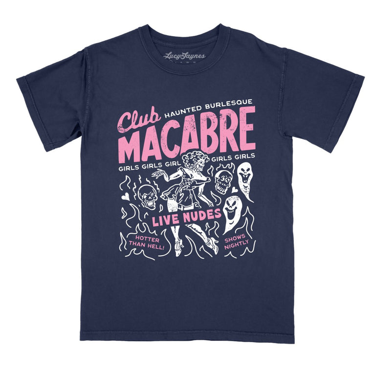 Club Macabre - True Navy - Comfort Colors Tee
