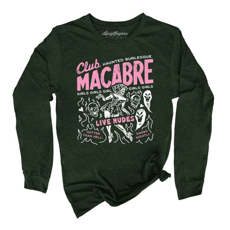 Club Macabre - Heather Forest - Unisex Long Sleeve T-Shirt