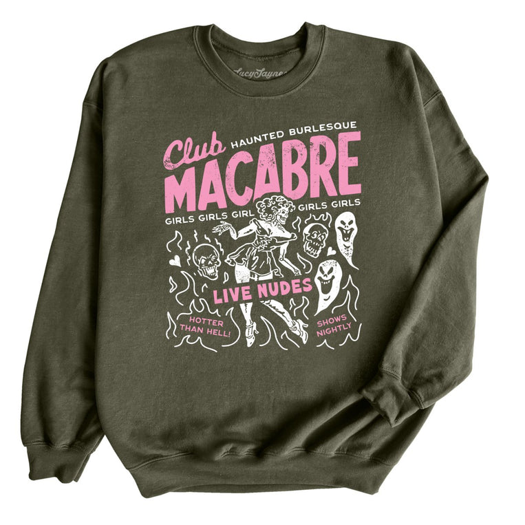 Club Macabre - Military Green - Unisex Sweatshirt