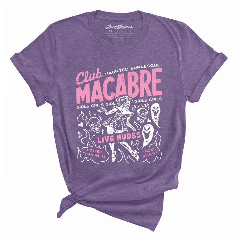 Club Macabre - Heather Purple - Unisex T-Shirt