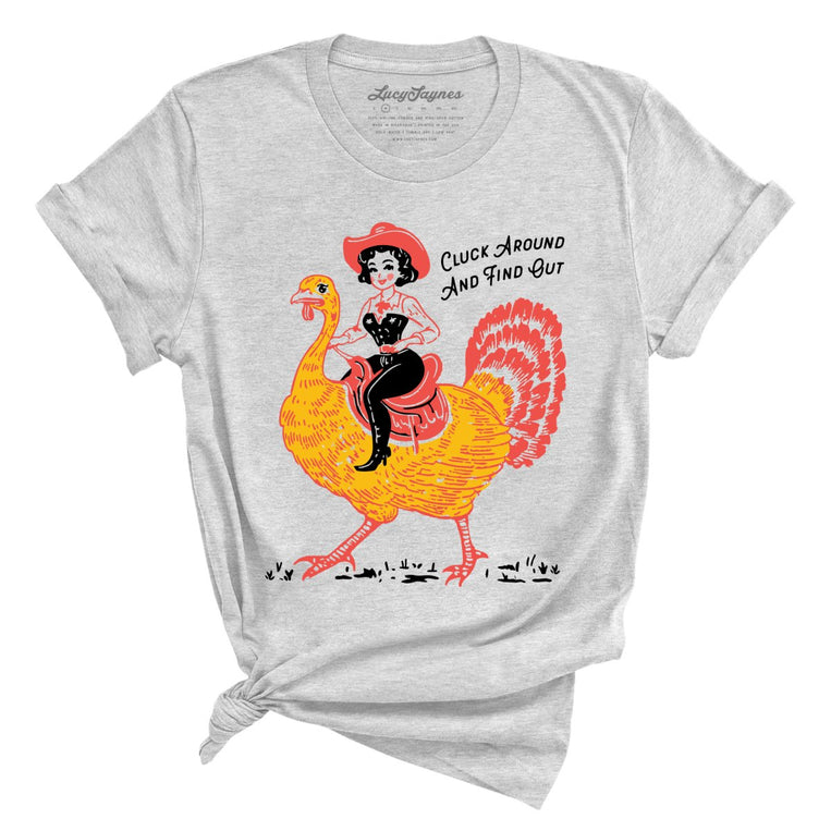 Cluck Around & Find Out - Athletic Heather - Full Front