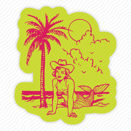 Coastal Cowgirl Sticker
