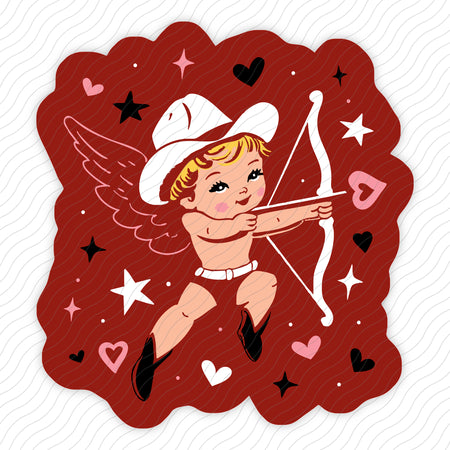 Cowboy Cupid Sticker