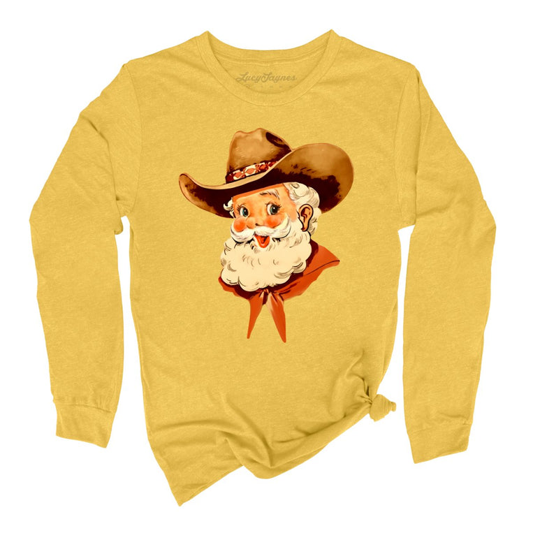 Cowboy Santa - Heather Yellow Gold - Full Front
