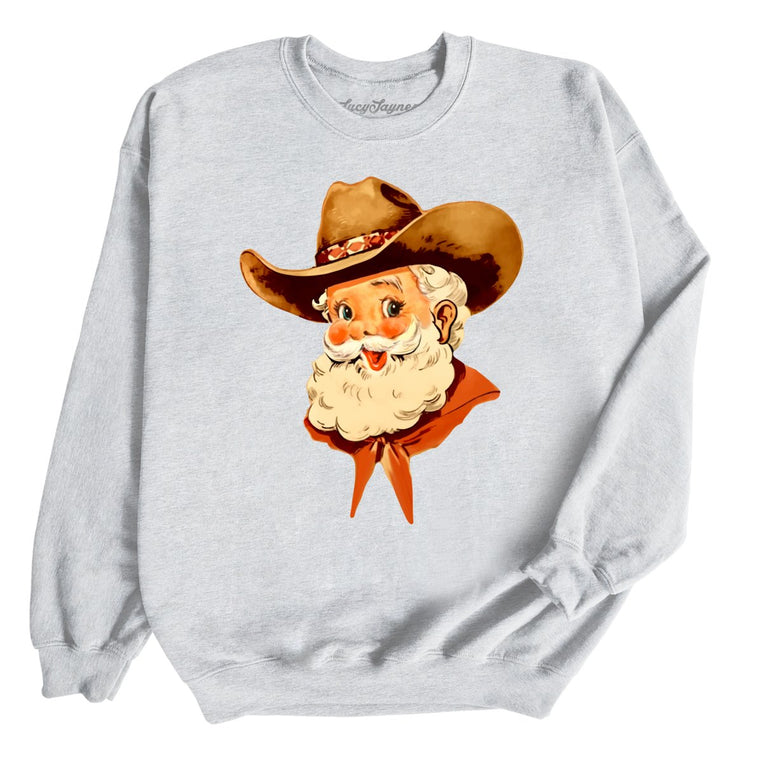 Cowboy Santa - Ash - Unisex Sweatshirt