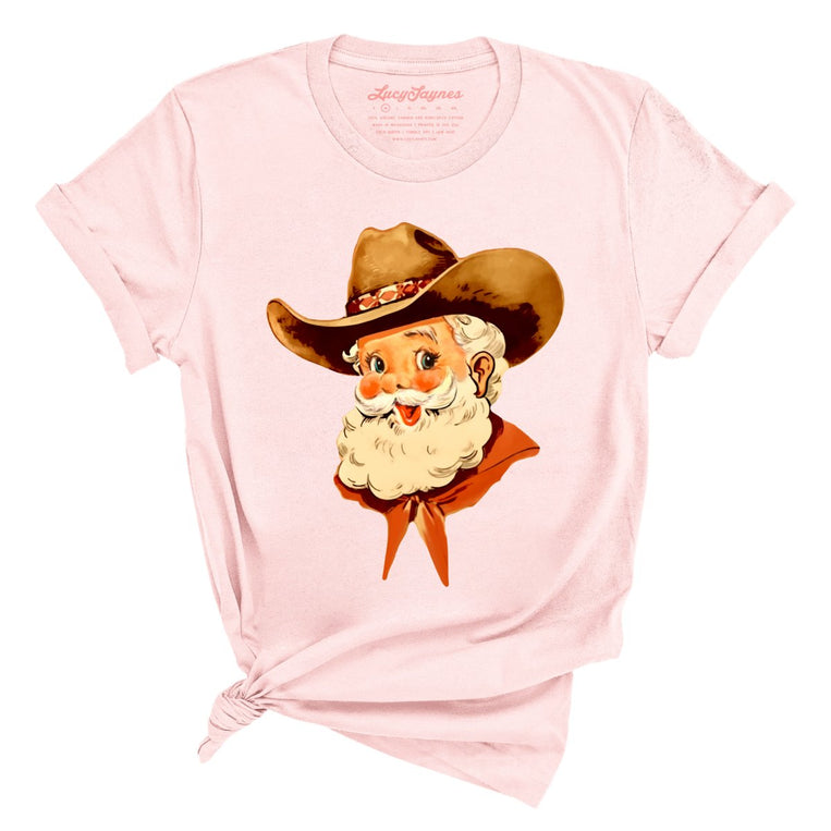 Cowboy Santa - Soft Pink - Full Front