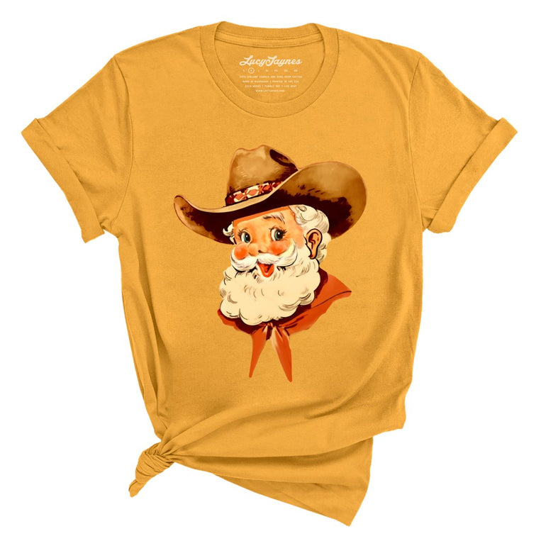 Cowboy Santa - Mustard - Unisex T-Shirt