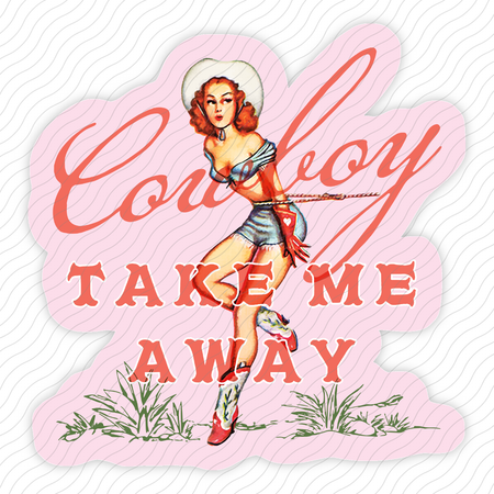 Cowboy Take Me Away Sticker