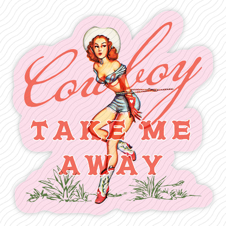Cowboy Take Me Away Sticker