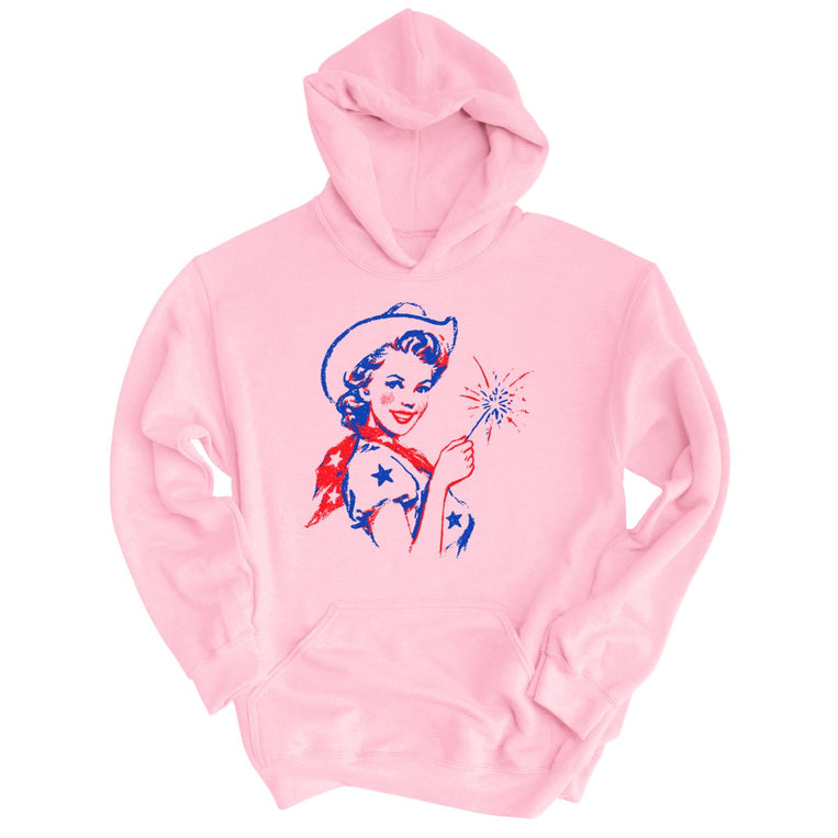 Cowgirl Sparkler - Light Pink - Unisex Hoodie