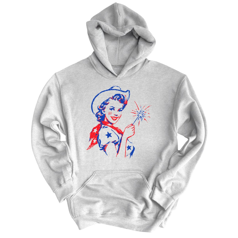 Cowgirl Sparkler - Ash - Unisex Hoodie