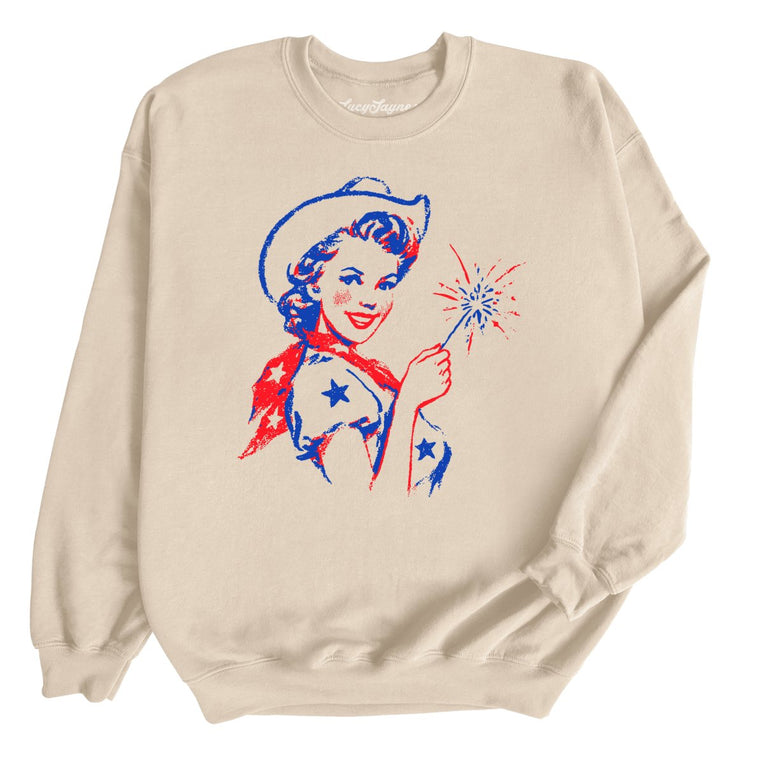 Cowgirl Sparkler - Sand - Unisex Sweatshirt