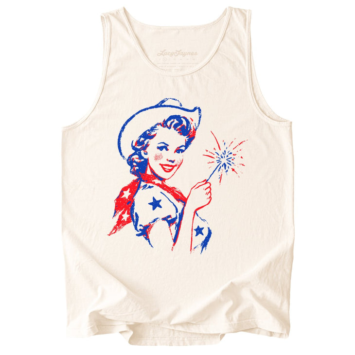 Cowgirl Sparkler Comfort Colors Tank Top