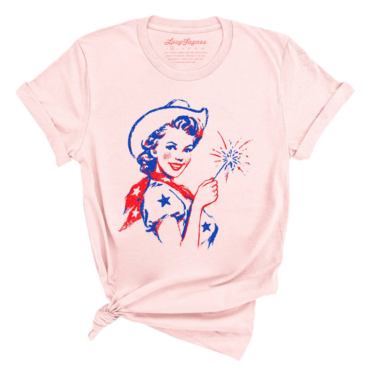 Cowgirl Sparkler - Soft Pink - Unisex T-Shirt